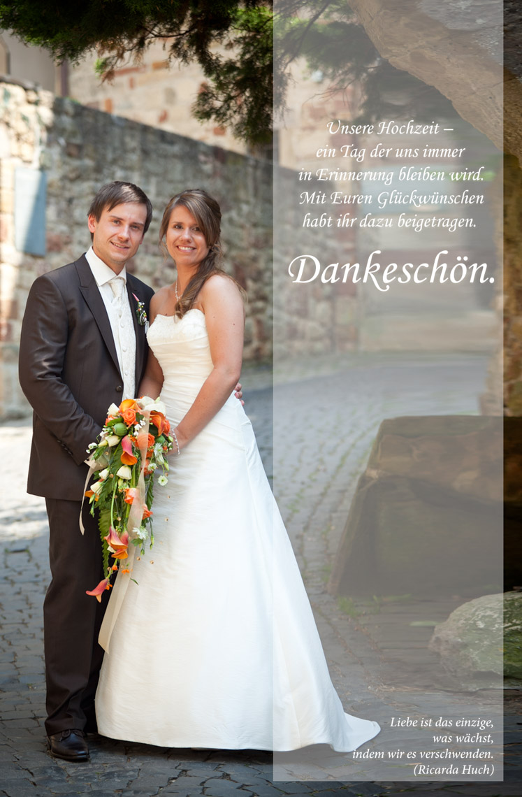 Hochzeitsfotograf in Kassel: Hochzeit Danksagungskarte #09