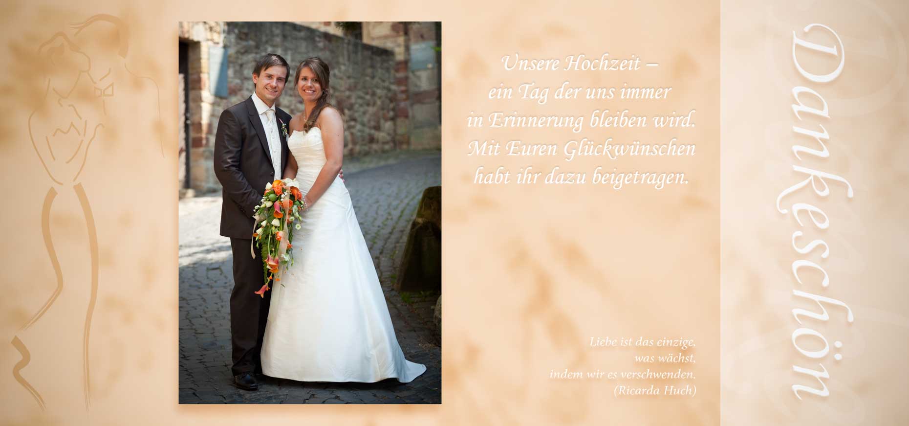 Hochzeitsfotograf in Kassel: Hochzeit Danksagungskarte #18