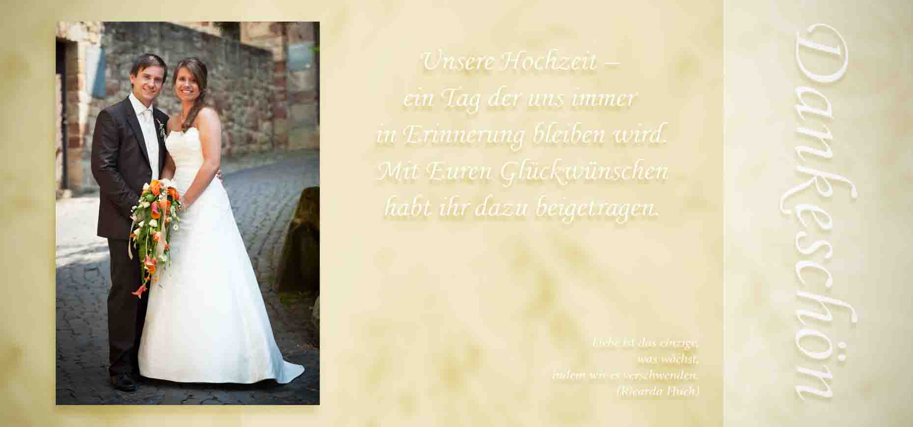 Hochzeitsfotograf in Kassel: Hochzeit Danksagungskarte #18-2
